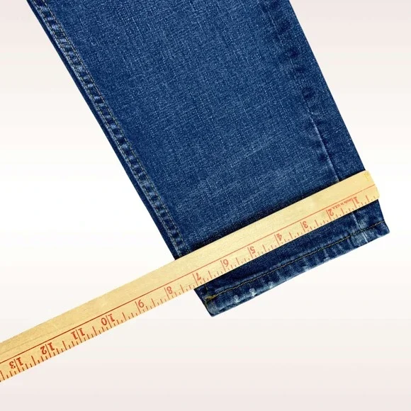 The Stronghold Selvedge Jeans Mens 36x31 Blue Relaxed Tapered Button Fly Stretch - Picture 7 of 16